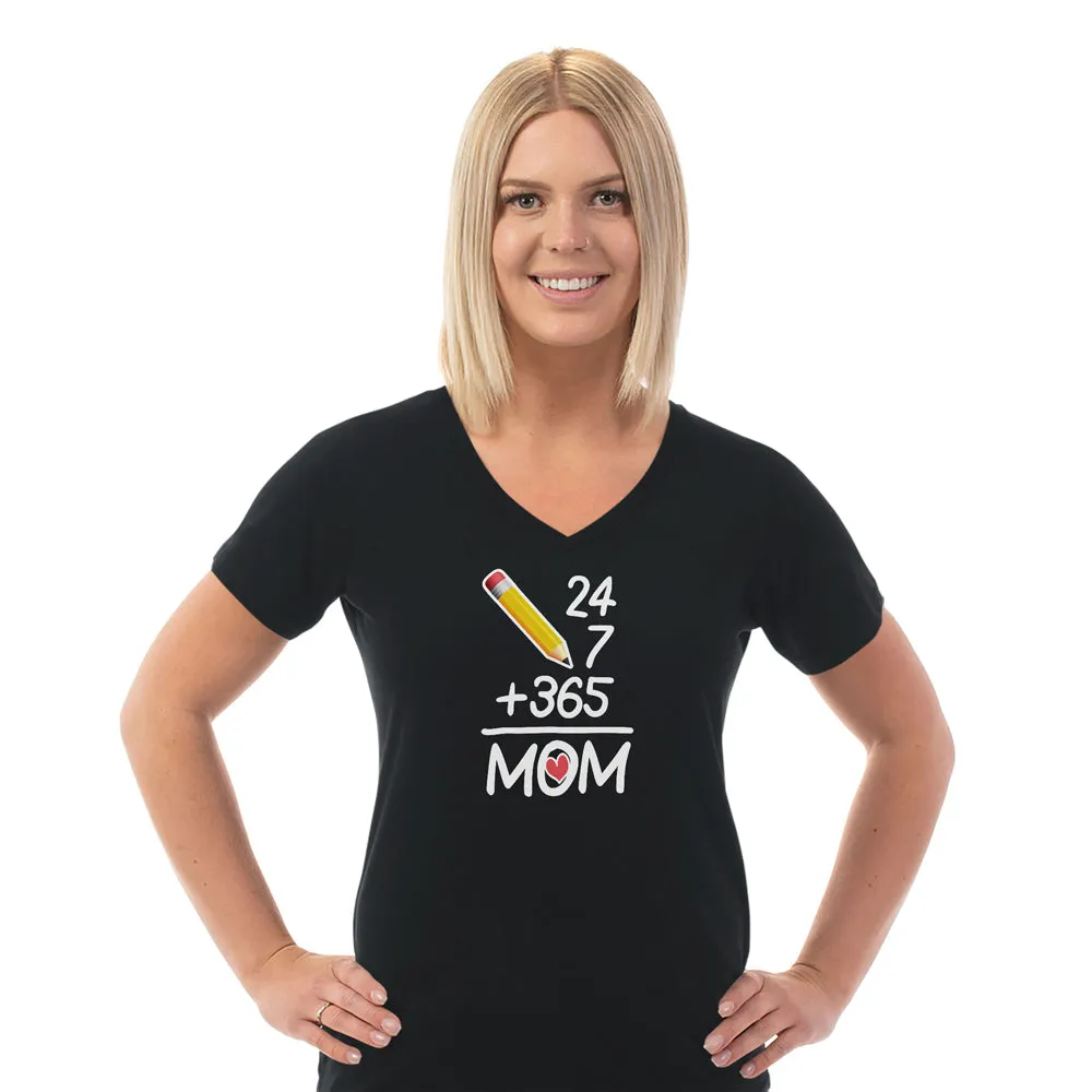 365 Mom Ladies Cotton V-Neck T-Shirt