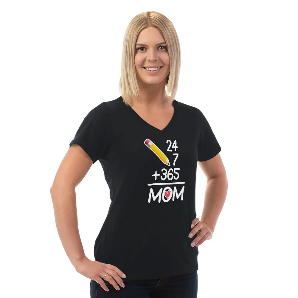 365 Mom Ladies Cotton V-Neck T-Shirt