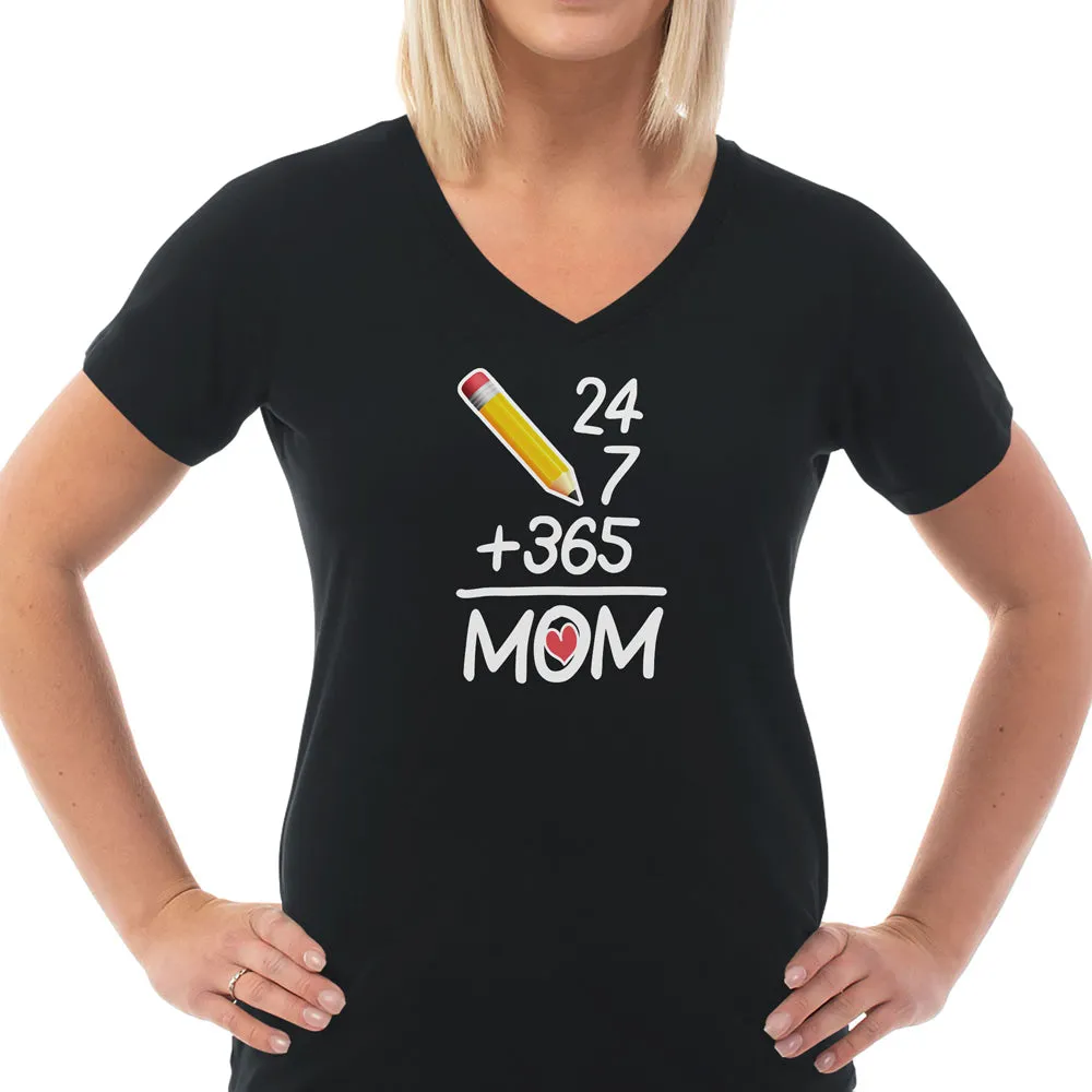 365 Mom Ladies Cotton V-Neck T-Shirt