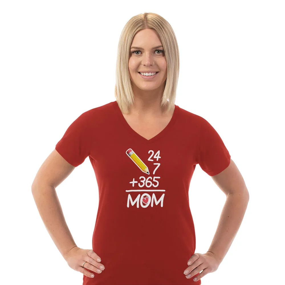 365 Mom Ladies Cotton V-Neck T-Shirt