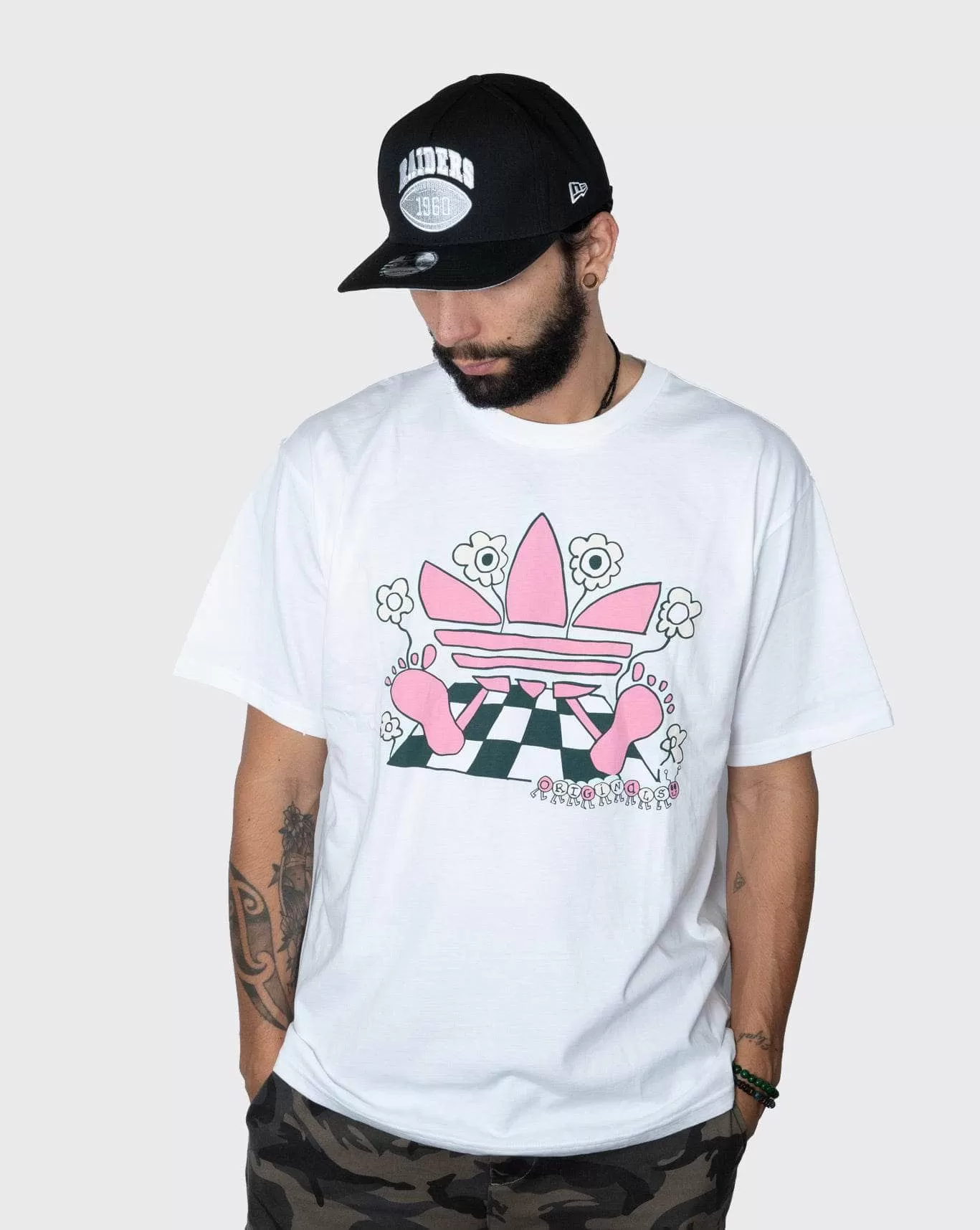 adidas cartoon trefoil tee