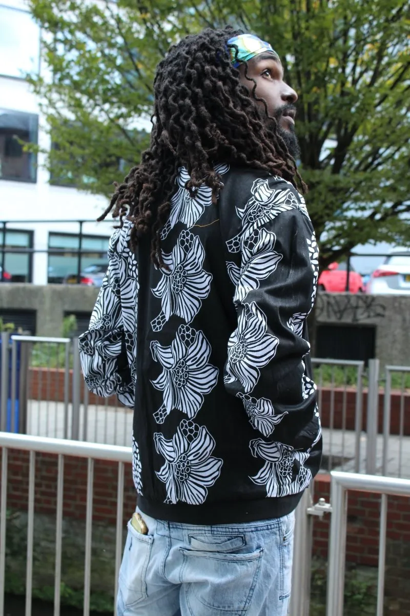 African Bomber Jacket In Jet Black