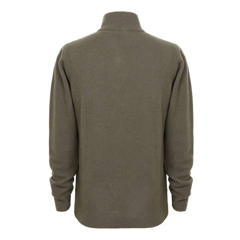 Alan Bilzerian Private Label Felted Merino 1/2 Zip Sweater