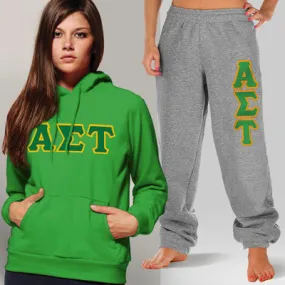 Alpha Sigma Tau Hoodie and Sweatpants, Package Deal - TWILL