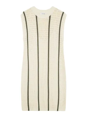 Anine Bing Laine Dress in Ivory/Army Green Stripe