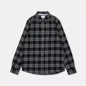 Anton Brushed Flannel Check - Medium Grey