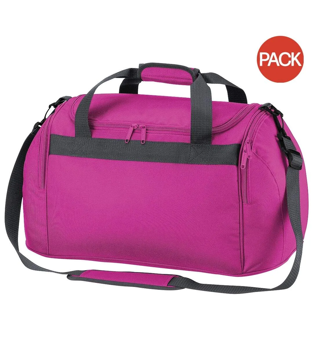 Bagbase Freestyle Holdall / Duffel Bag (26 Liters) (Pack of 2) (Fuchsia) (One Size) - UTBC4451