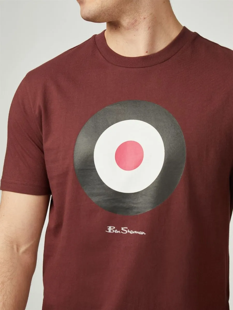 Ben Sherman Signature Target Tee Crew Neck T-Shirt Wine