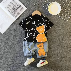 Boys Fashion Cartoon T-Shirt Shorts 2Pcs/Sets 5-6Y S4454527