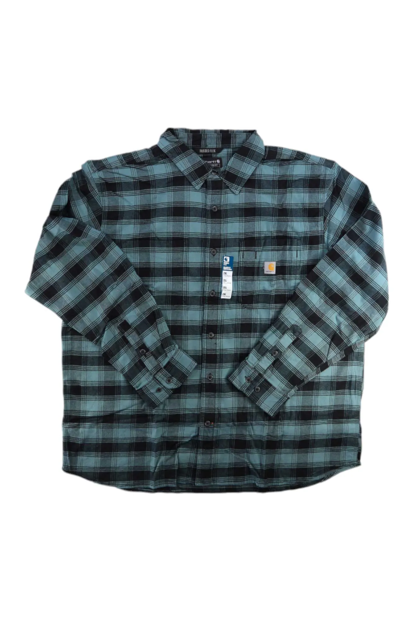 Carhartt Men's Rugged Flex Relaxed Fit Midweight Flannel LS Plaid Shirt