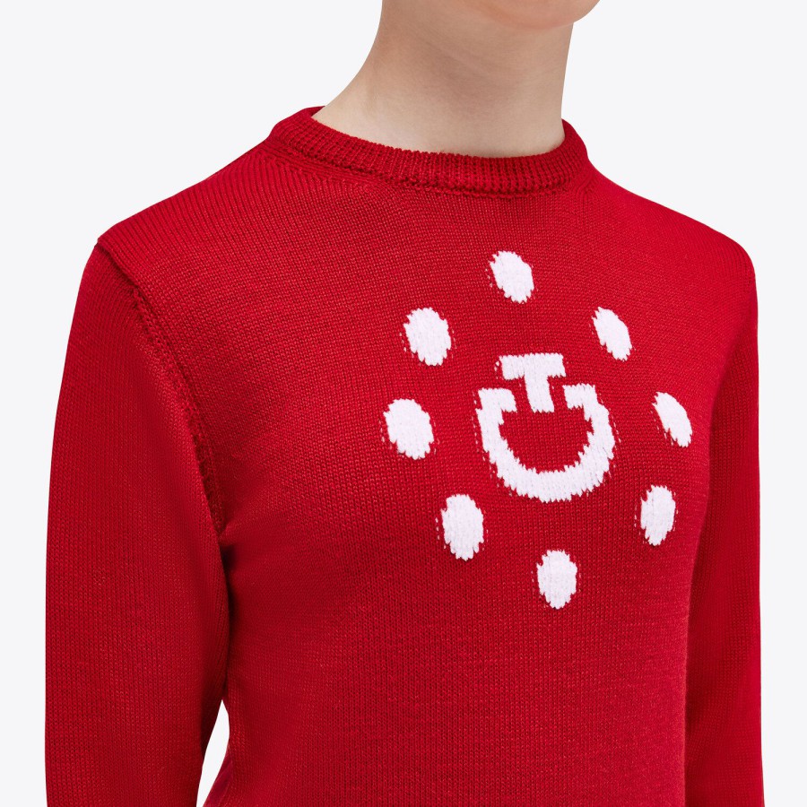 Cavalleria Toscana Holiday girls sweater 3600 Red