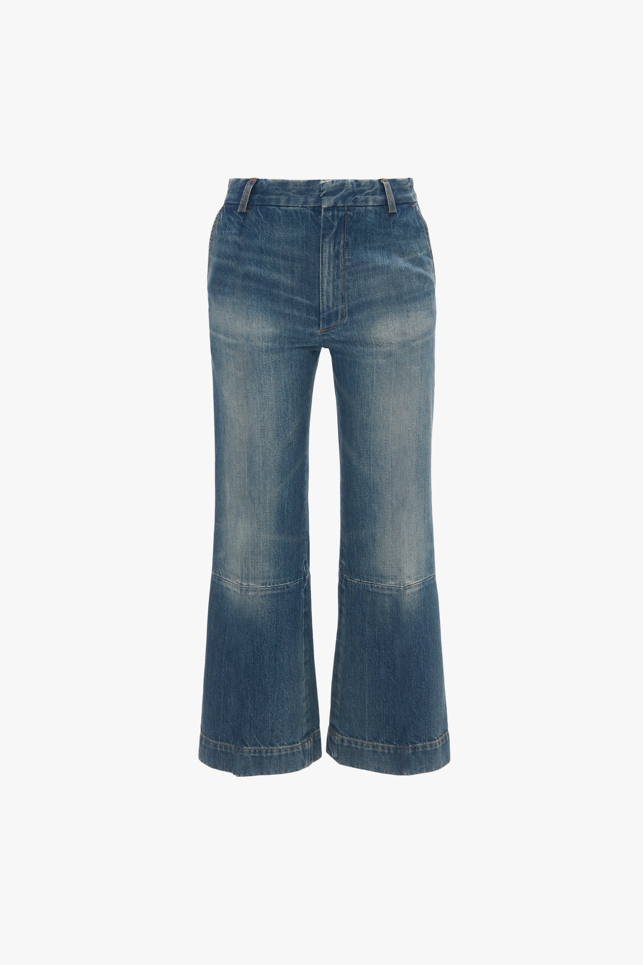 Cropped Kick Jean In Indigrey Wash