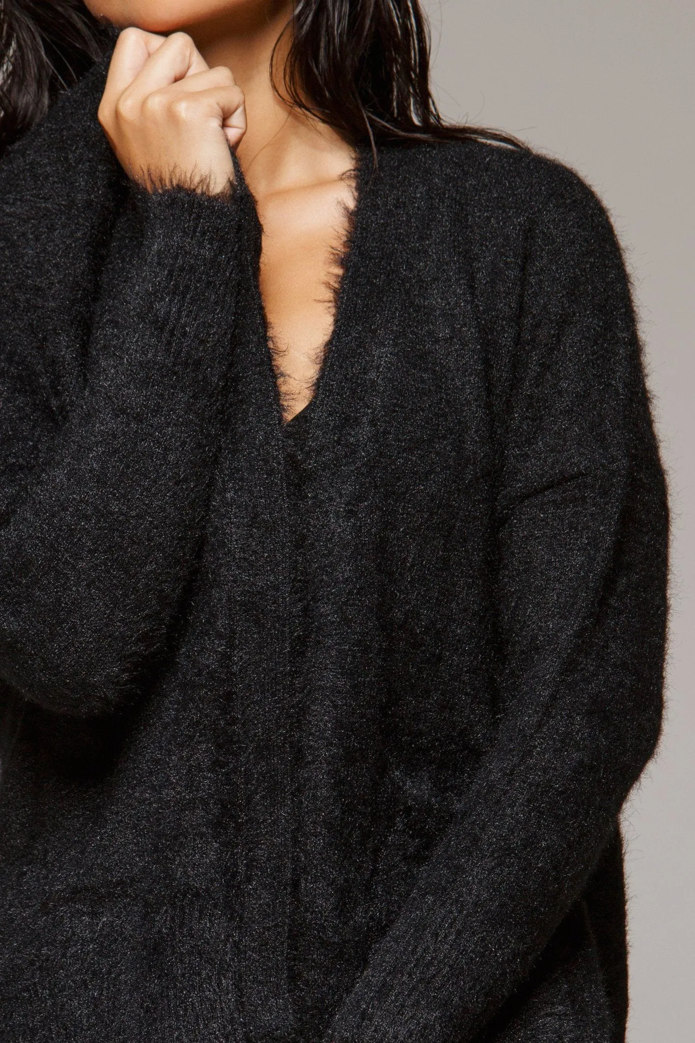 Deodar Vegan Fur Sweater