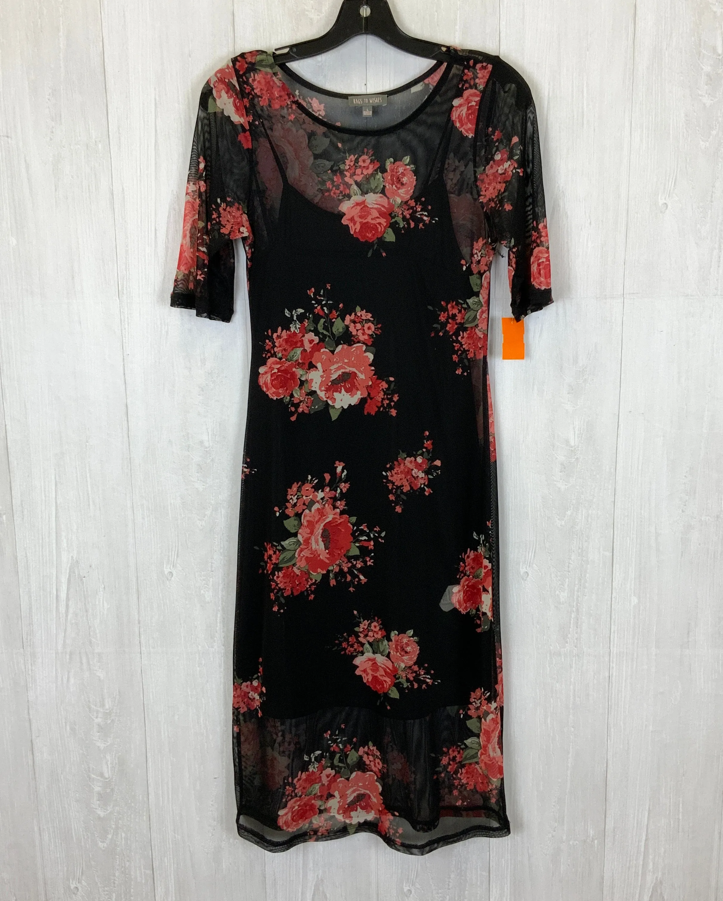 Dress Party Midi By Clothes Mentor  Size: L