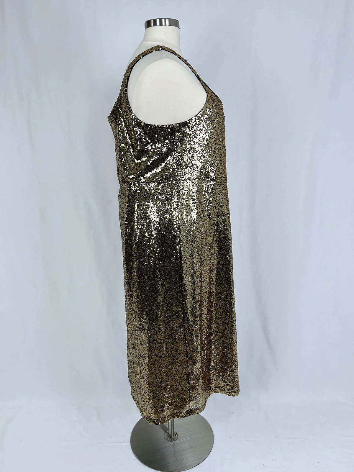 eloquii Size 26 Gold Sequined Dress NWT