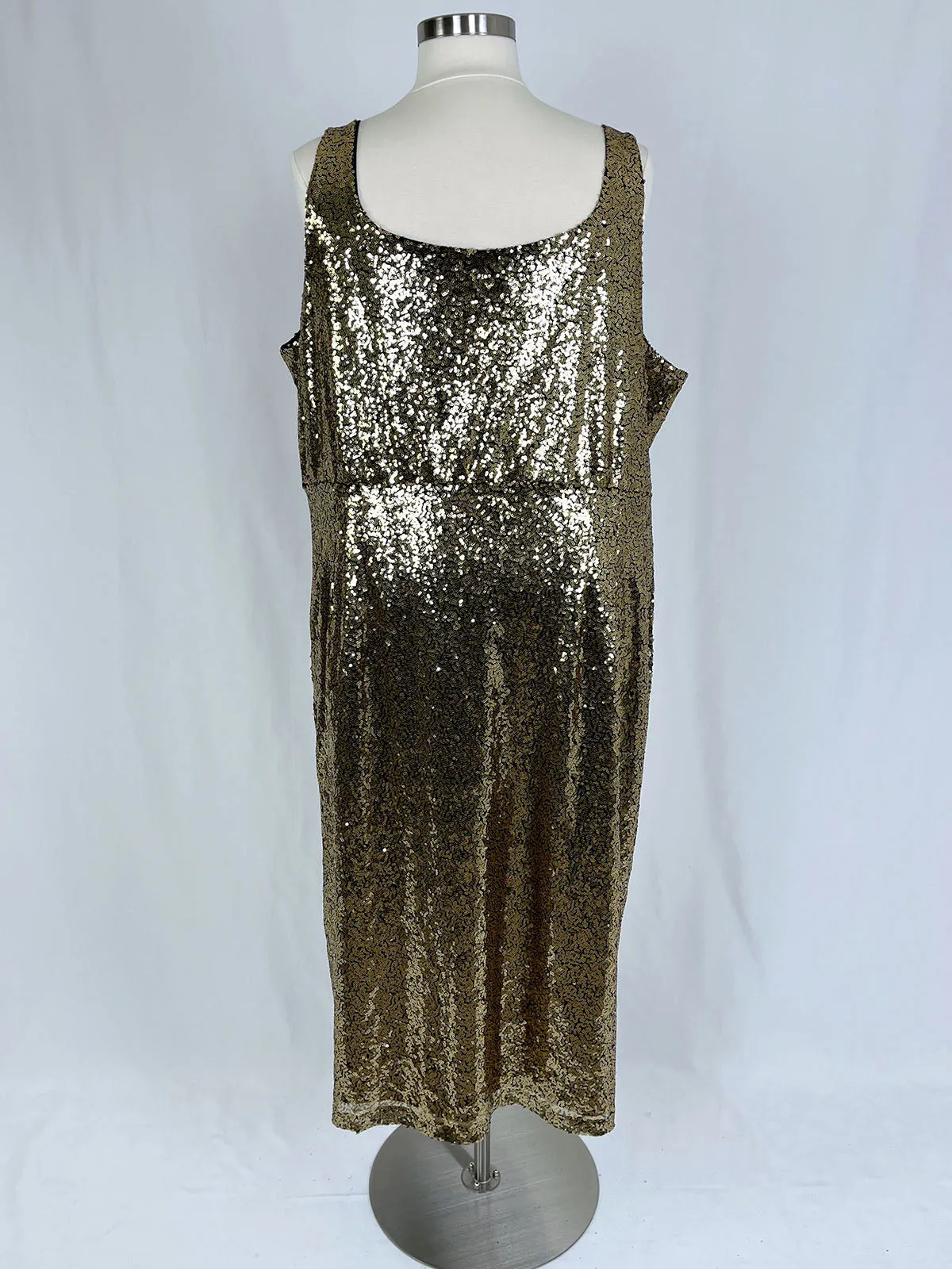 eloquii Size 26 Gold Sequined Dress NWT