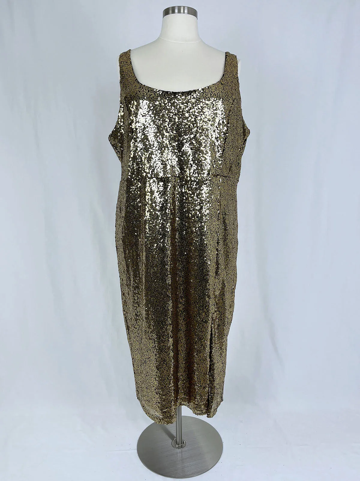 eloquii Size 26 Gold Sequined Dress NWT