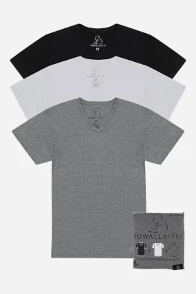 ESSENTIALS V-NECK TEE 3 PACK