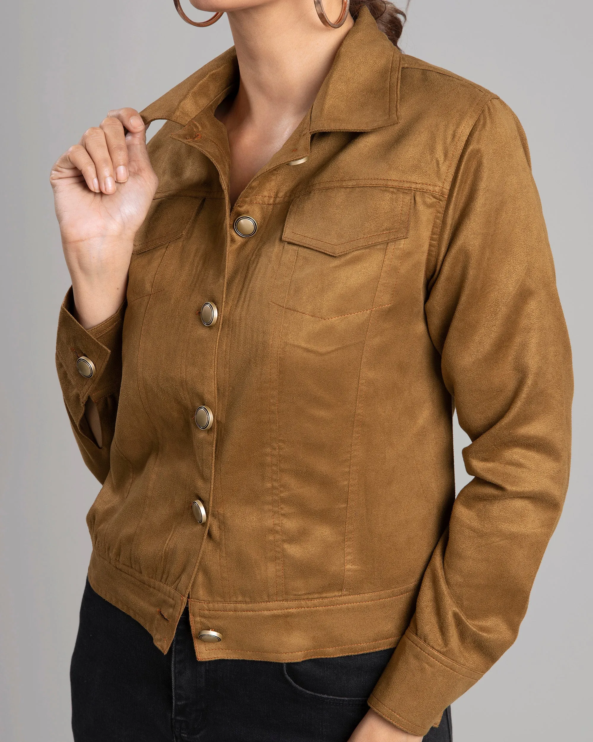 Exclusive Luxurious Suede Jacket For Women