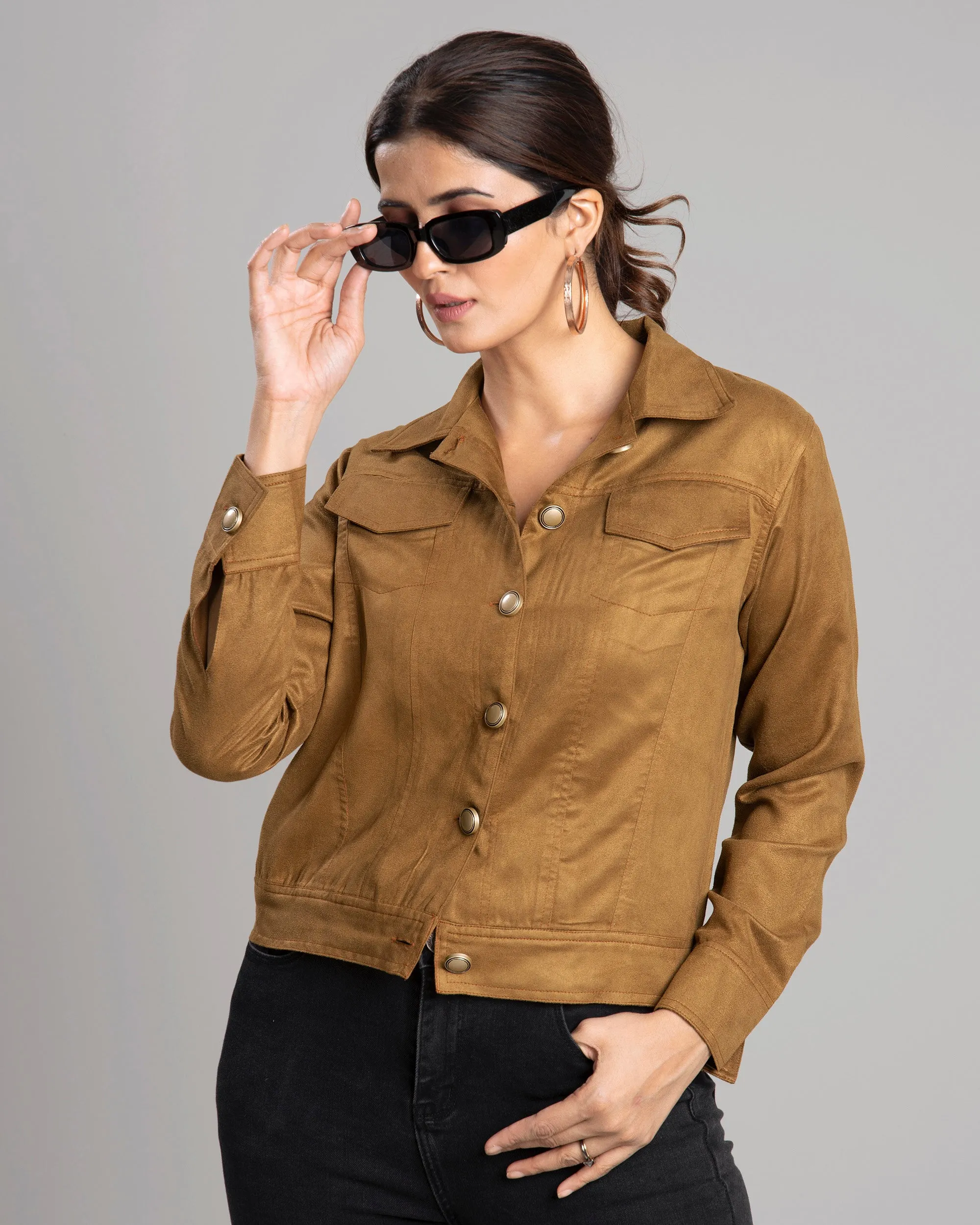 Exclusive Luxurious Suede Jacket For Women