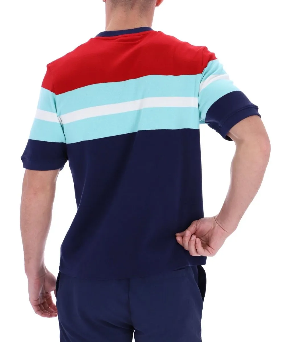 Fila Pedro Colour Blocked Crew Neck T-Shirt Navy/Equestrian