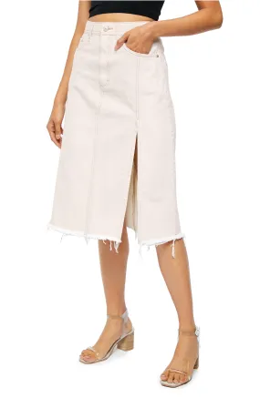 Free People Women's Mambo Denim Skirt White Size 26