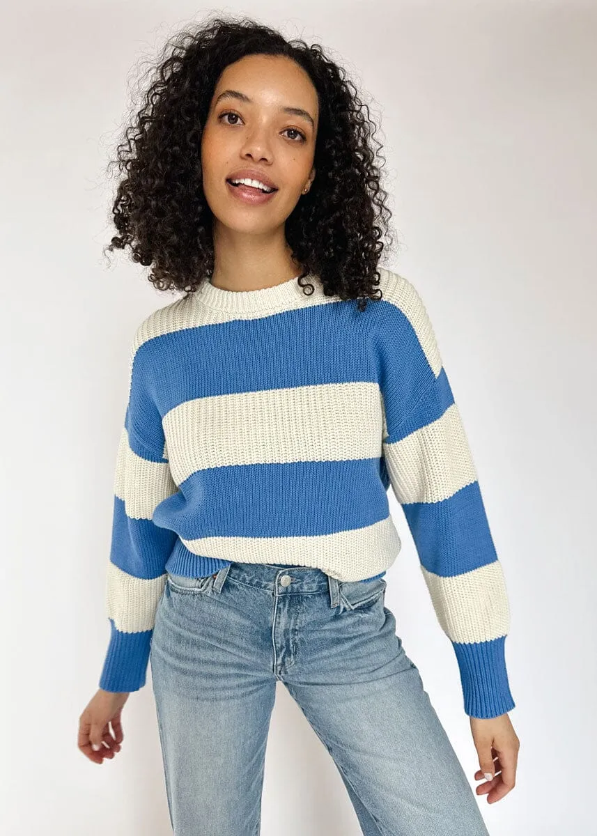 Fresca Stripe Sweater - Blue Isle