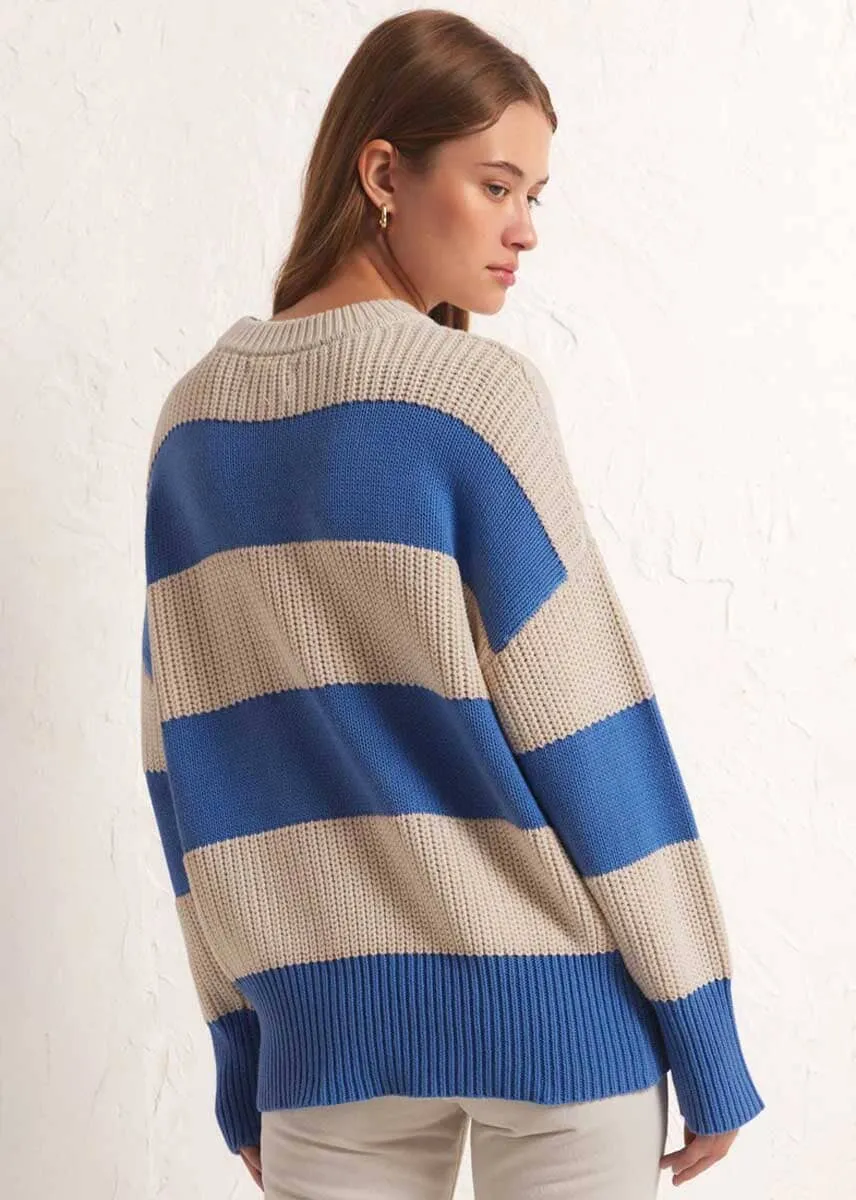 Fresca Stripe Sweater - Blue Isle