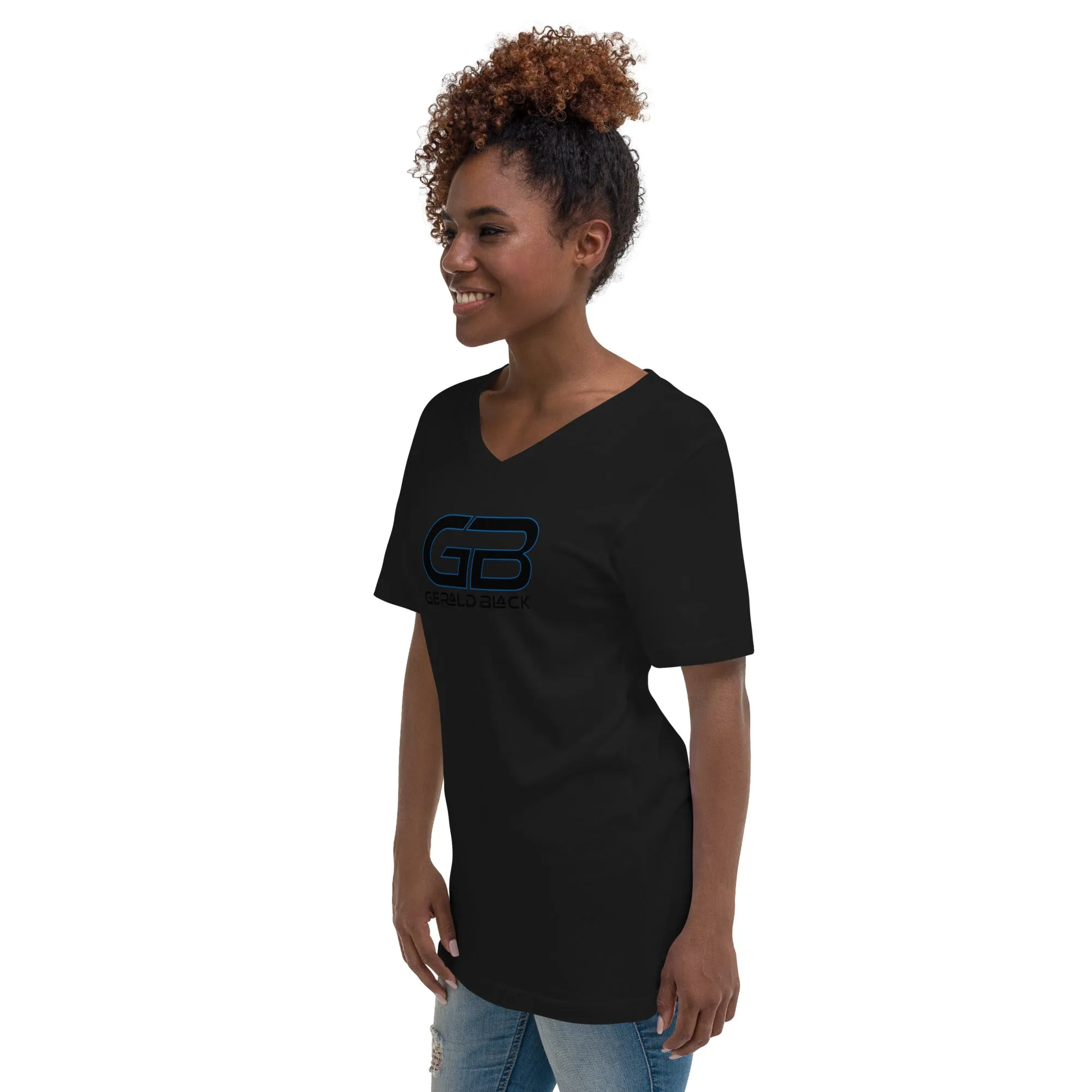 Gerald Black Signature Unisex Short Sleeve V-Neck T-Shirt BlkBL