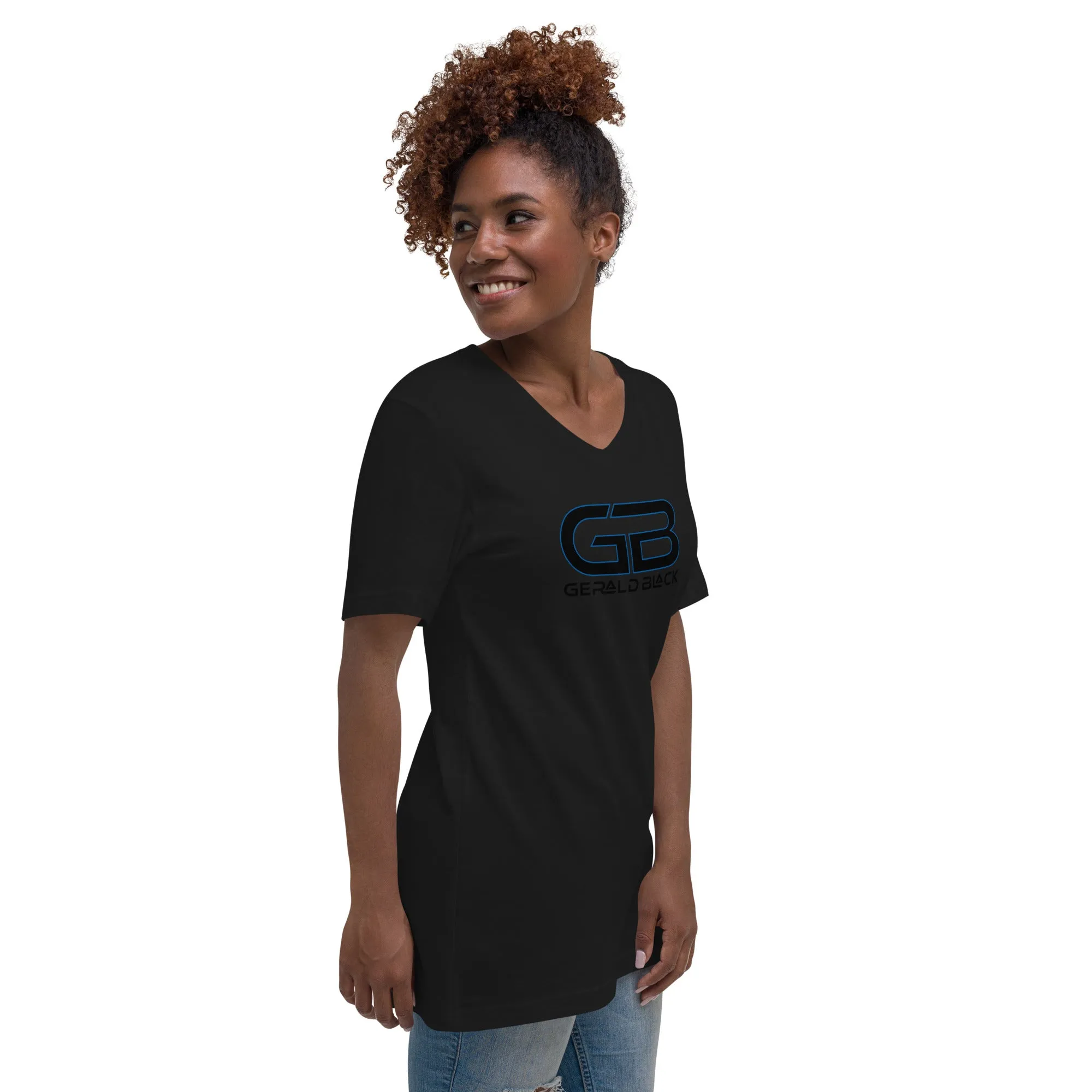 Gerald Black Signature Unisex Short Sleeve V-Neck T-Shirt BlkBL