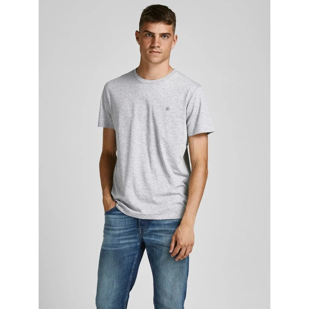 Jack & Jones 5 Pack Logo Crew Neck T-Shirt White