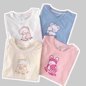 Japanese cute softgirl cartoon T-shirt BY7092