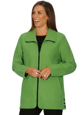 Jillian Boiled Wool Zip Jacket