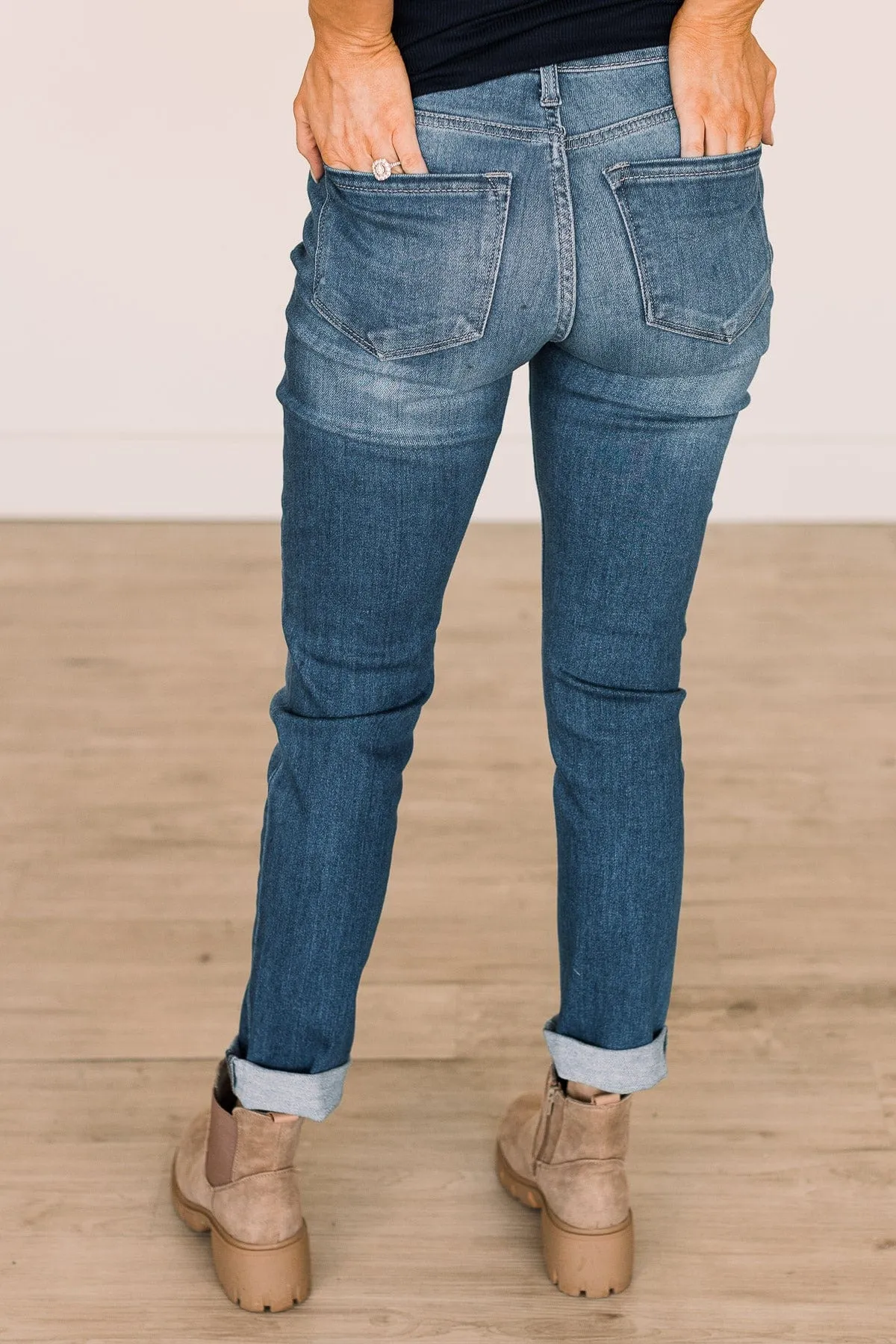 KanCan High-Rise Cigarette Leg Jeans- Kelly Wash