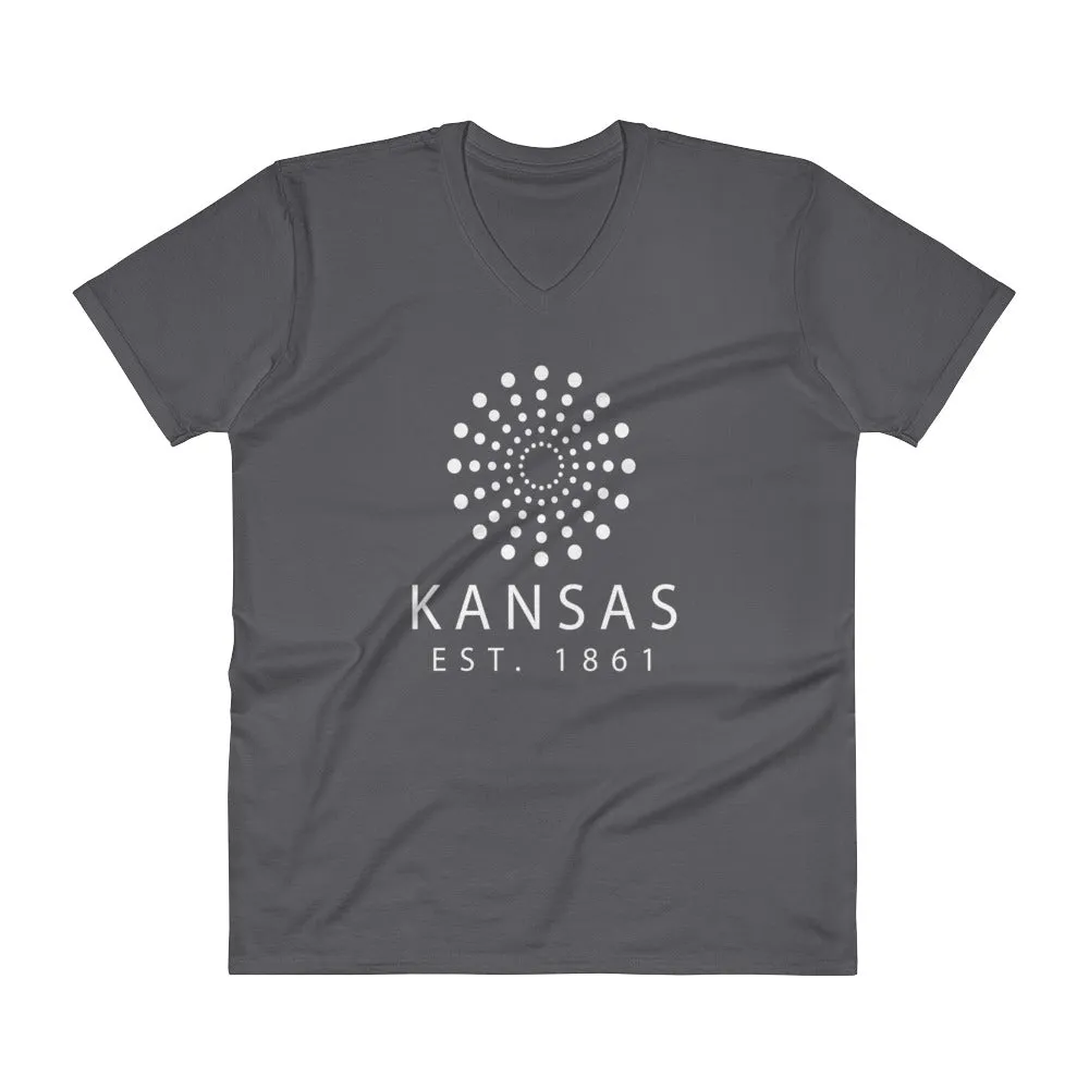 Kansas - V-Neck T-Shirt - Established