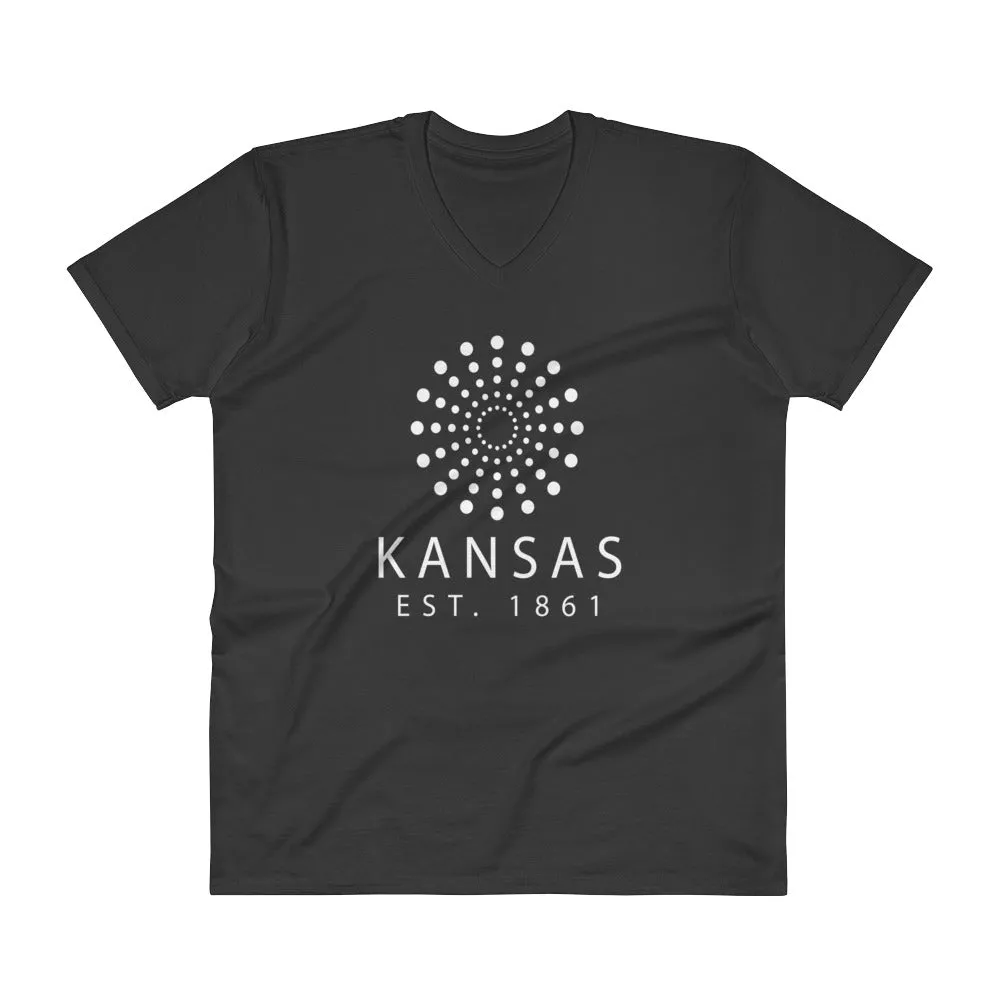 Kansas - V-Neck T-Shirt - Established