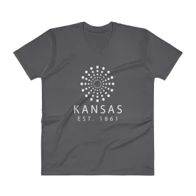 Kansas - V-Neck T-Shirt - Established