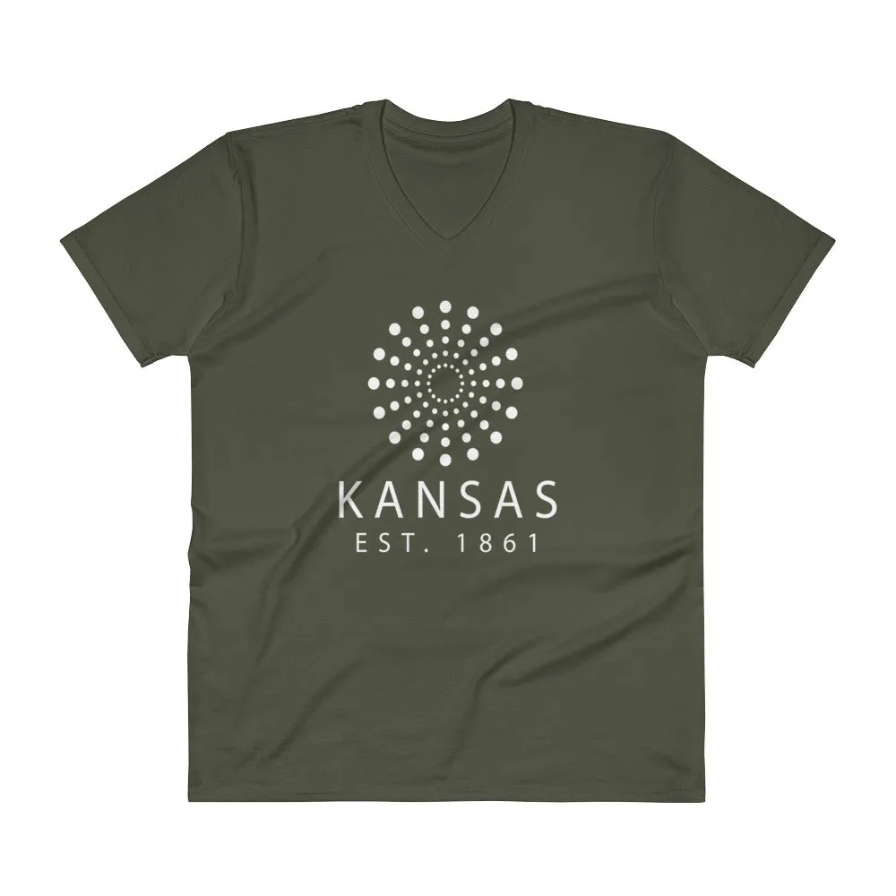 Kansas - V-Neck T-Shirt - Established