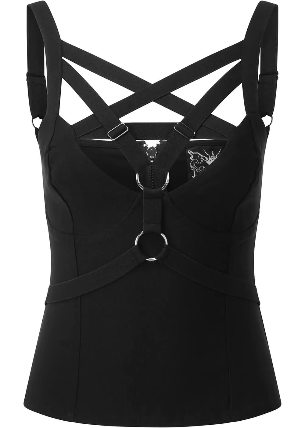 Killstar Harness Ur Power Pentagram Top Black