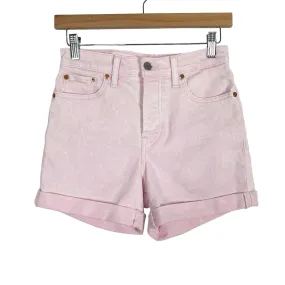 Levi Strauss Washed Pink Wedgie Rolled Tab Shorts- Size 26