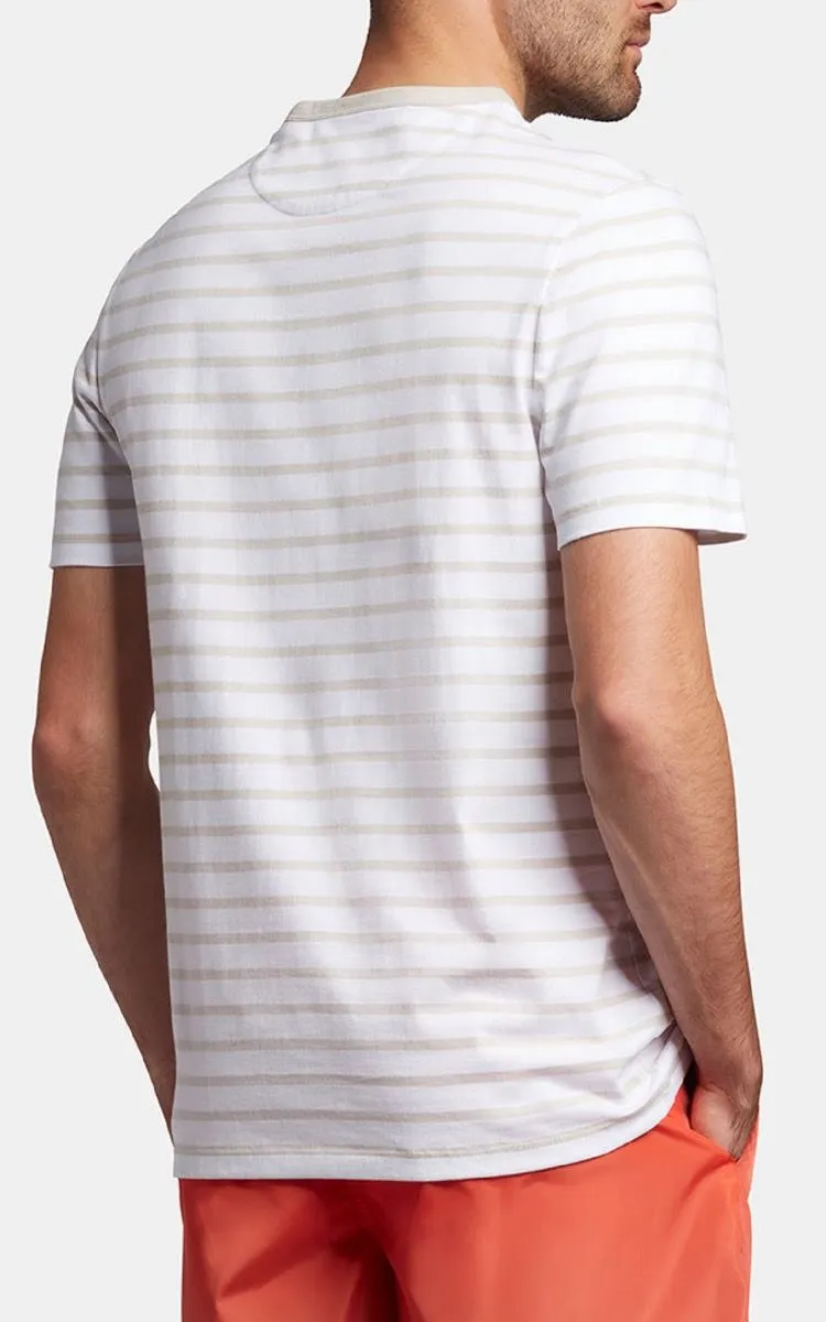 Lyle & Scott Breton Stripe Crew Neck T-Shirt Light Mist