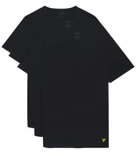 Lyle & Scott Maxwell 3 Pack Crew Neck T-Shirt Jet Black