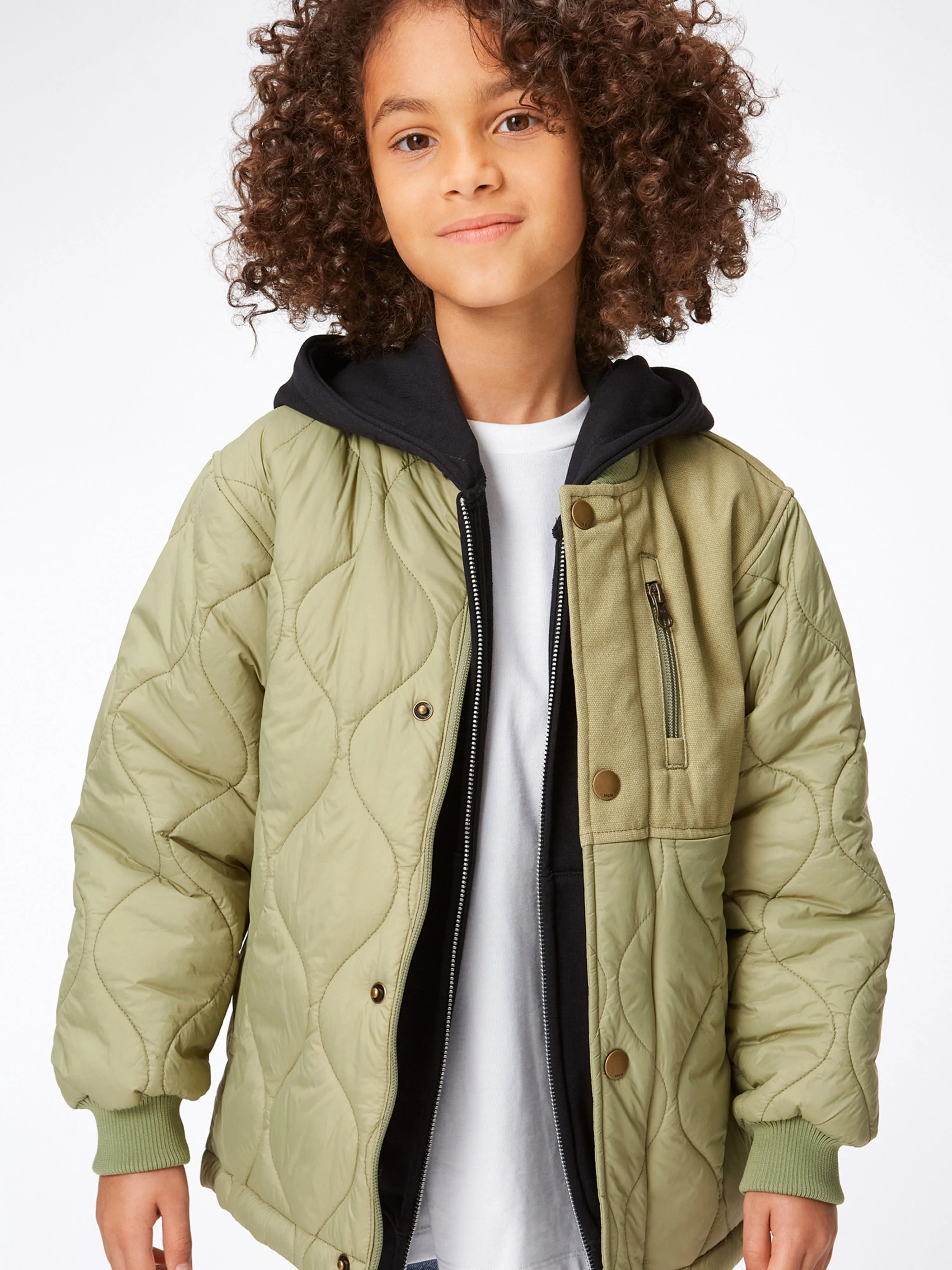 Molo Boys Quilted Jacket in Green