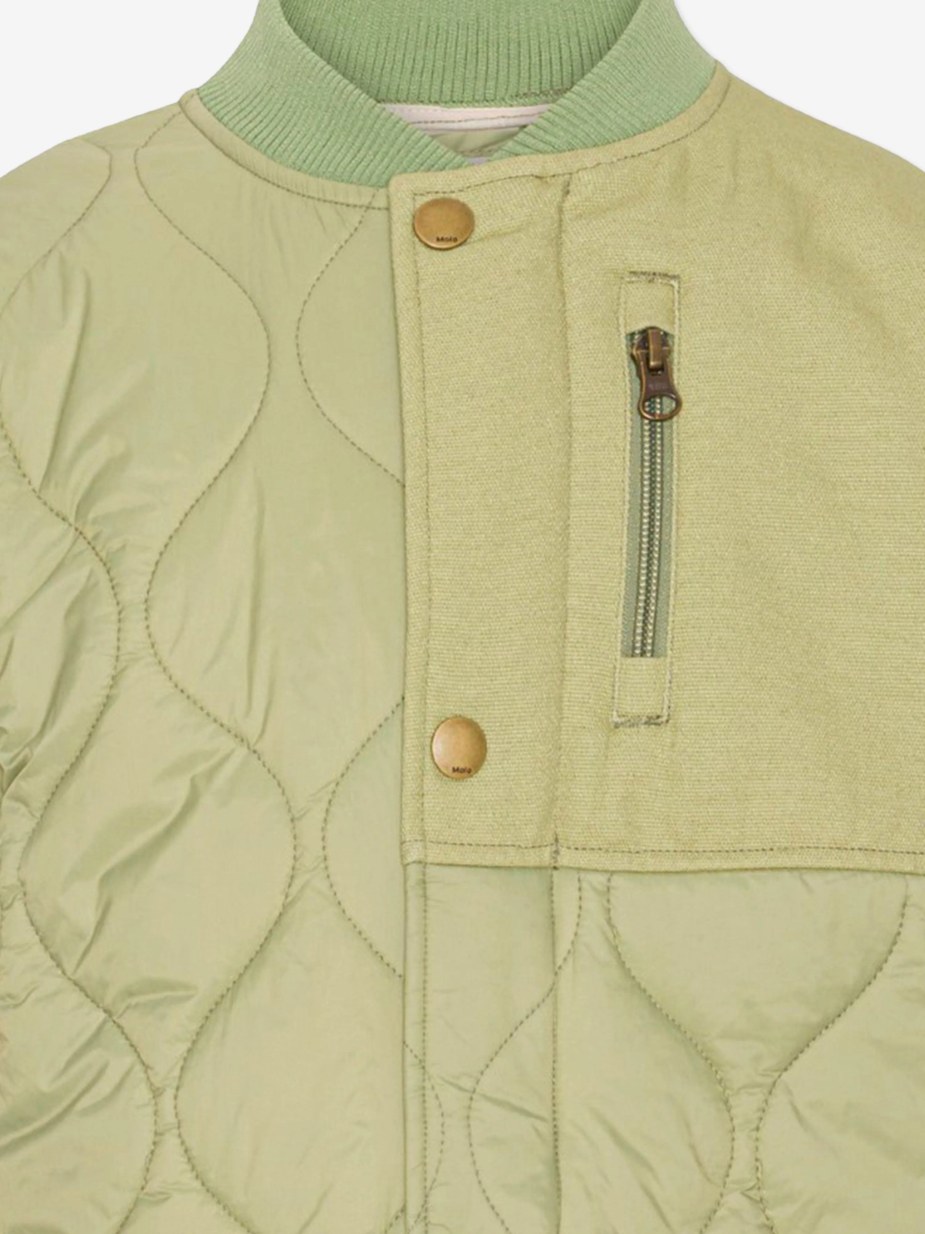 Molo Boys Quilted Jacket in Green