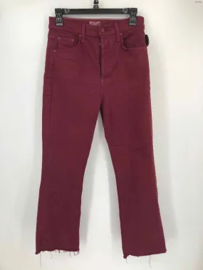 MOTHER Burgundy High Rise Straight Size 26 (S) Jeans