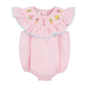 Mud Pie First Birthday Smocked Bubble