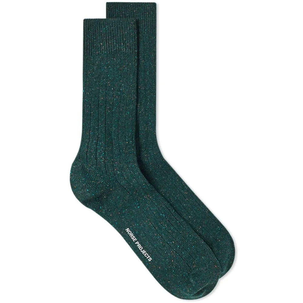 Norse Projects Bjarki Neps SockQuartz Green