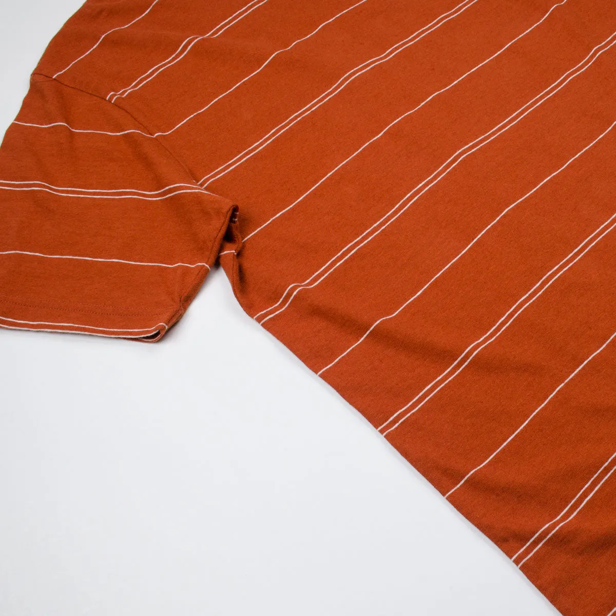 Norse Projects - Joakim Fine Stripe T-shirt - Burnt Havtorn