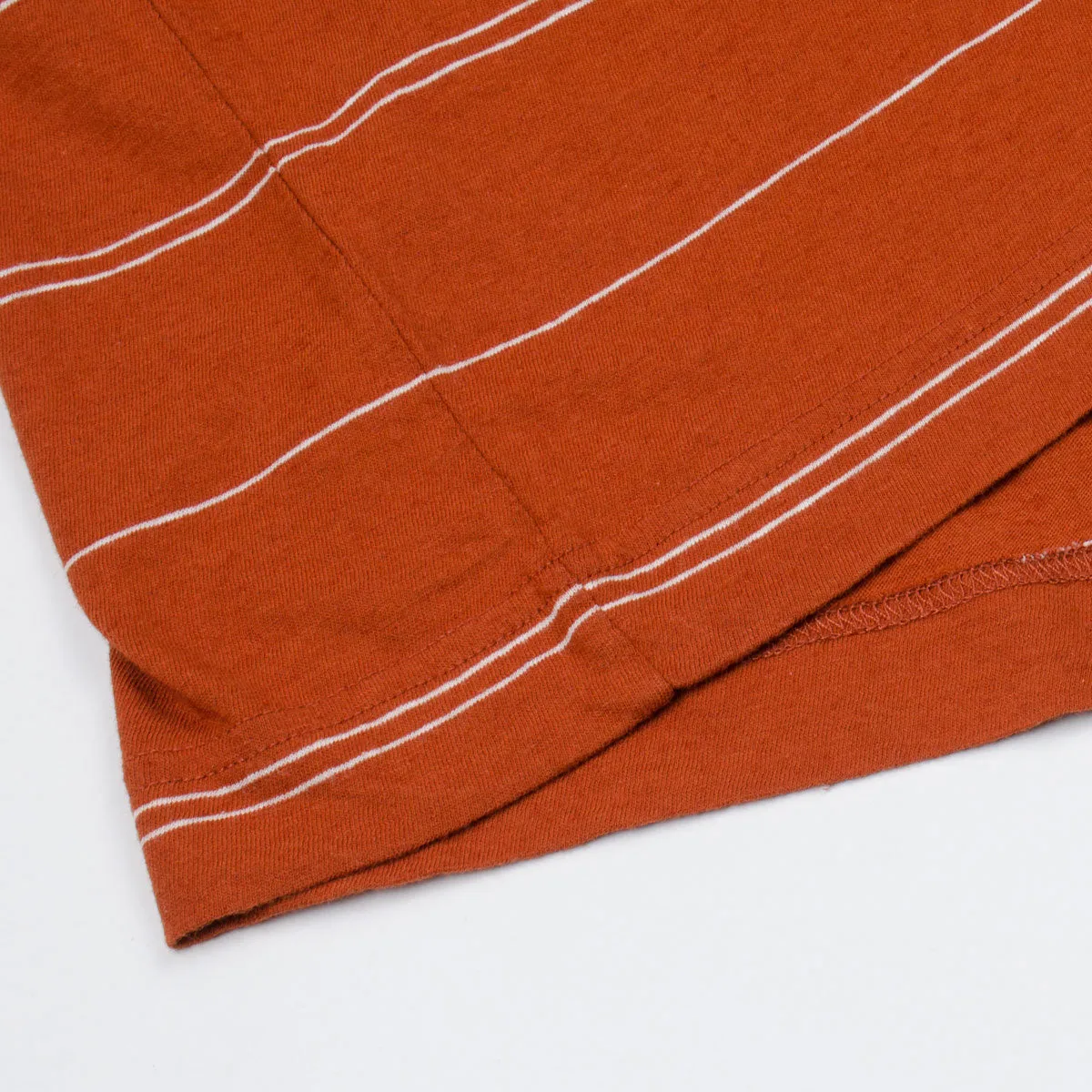 Norse Projects - Joakim Fine Stripe T-shirt - Burnt Havtorn