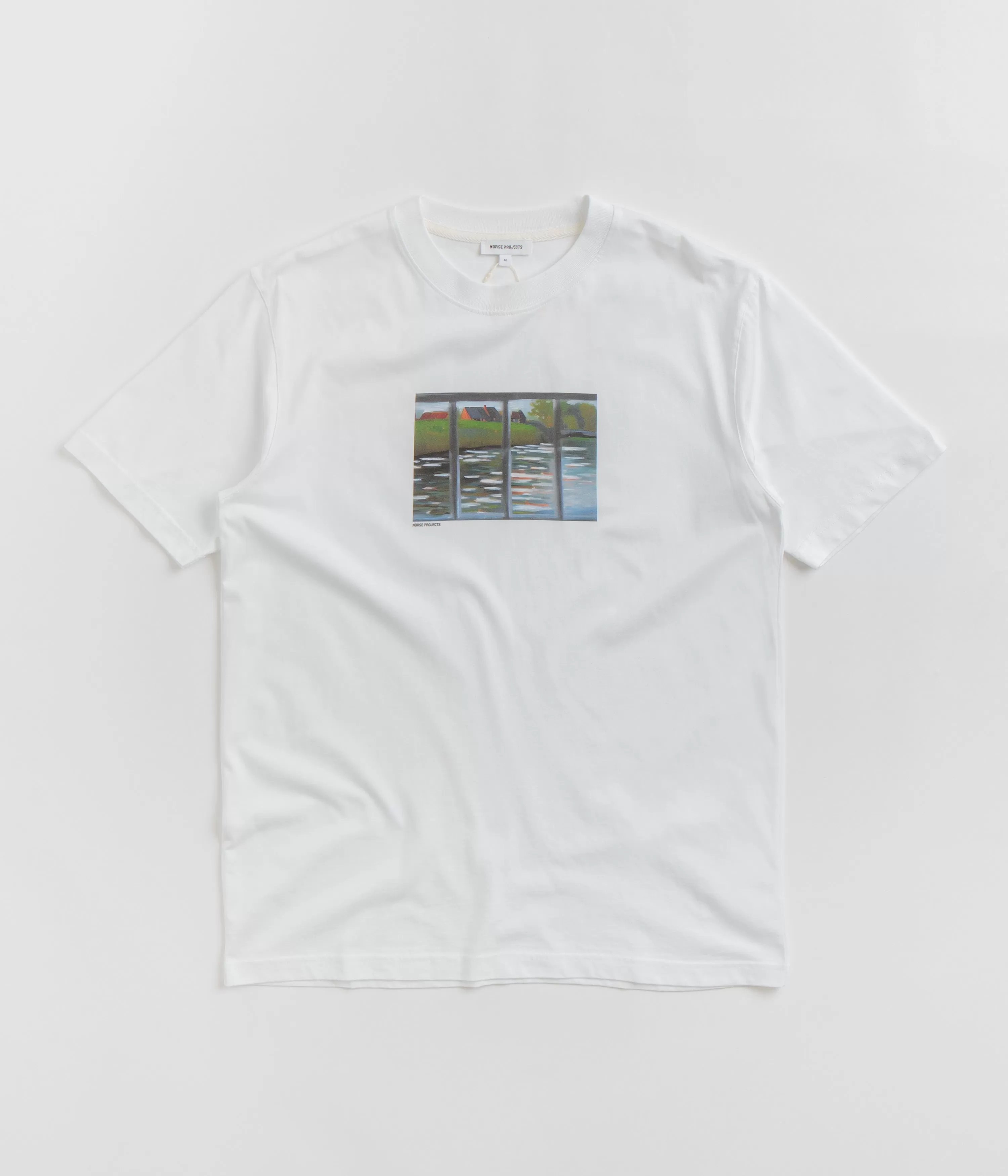 Norse Projects Johannes Organic Canal Print T-Shirt - White